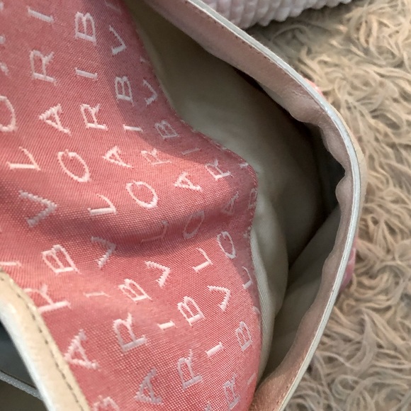 Authentic BVLGARI Pink Monogram Soft Canvas Tote - Picture 5 of 9